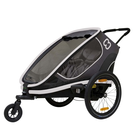 Image of Hamax Outback Twin Child Trailer - Grey