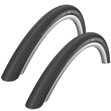 Schwalbe G-One Allround Performance RaceGuard Folding Gravel Tyres With 2 Free Inner Tubes - Pair