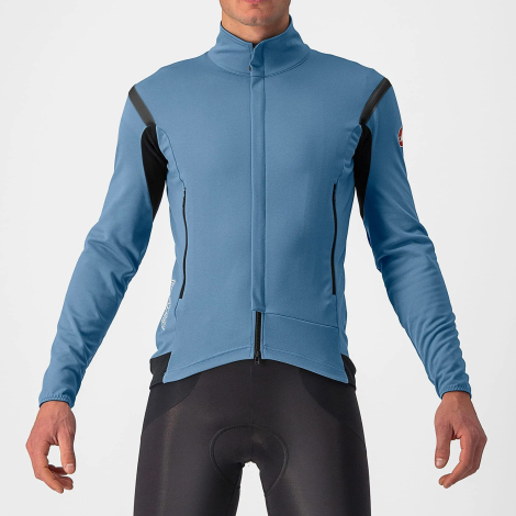 Image of Castelli Perfetto RoS 2 Cycling Jacket - AW22 - Steel Blue / Savile Blue / Small