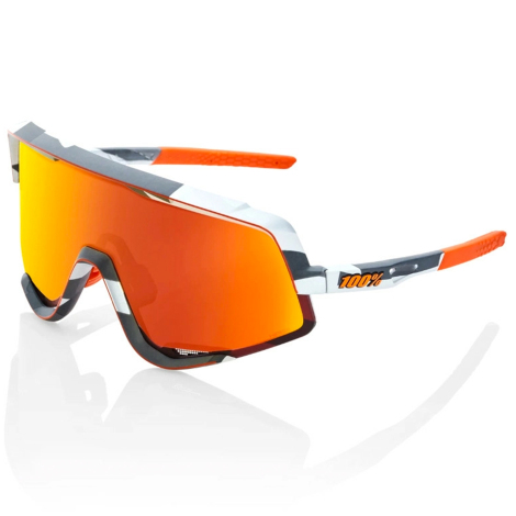 Image of 100% Glendale Sunglasses HiPER Mirror Lens - Soft Tact Grey Camo / HiPER Red Multilayer / Mirror Lens