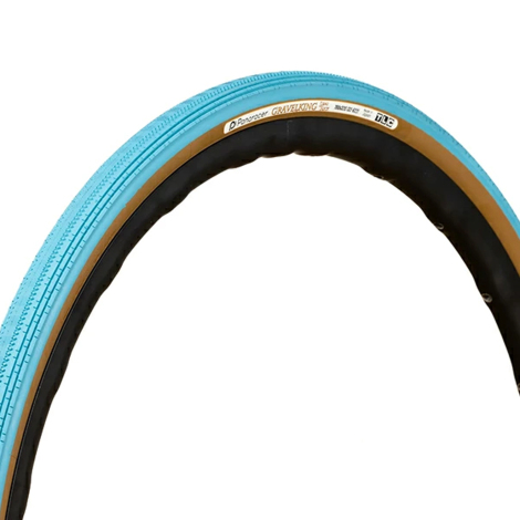 Image of Panaracer Gravel King Semi Slick Colour Edition TLC Folding Tyre - 700c - Blue / Brown / 700c / 43mm