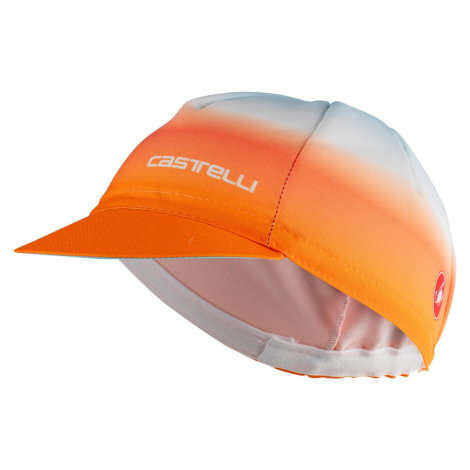 Merlin Cycles Castelli Dolce Women's Cycling Cap - Skylight / Pop Orange / One Size