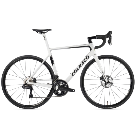 Image of Colnago V3 Disc Ultegra Di2 Carbon Road Bike - 2023 - White / Black / 52cm / Sloping