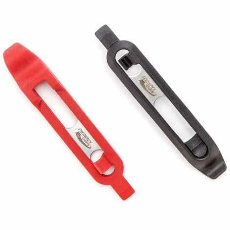 Image of Feedback Sports Steel Core Tyre Levers 2.0 - Black / Red