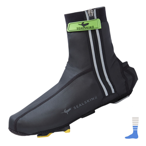Large Sealskinz Halo Neoprene Winter Cycling Overshoes with Light 9-11 UK £53 