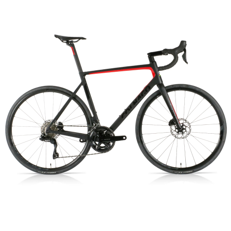 Image of Colnago V3 105 Di2 Carbon Road Bike - Black / Red / 52cm / Sloping