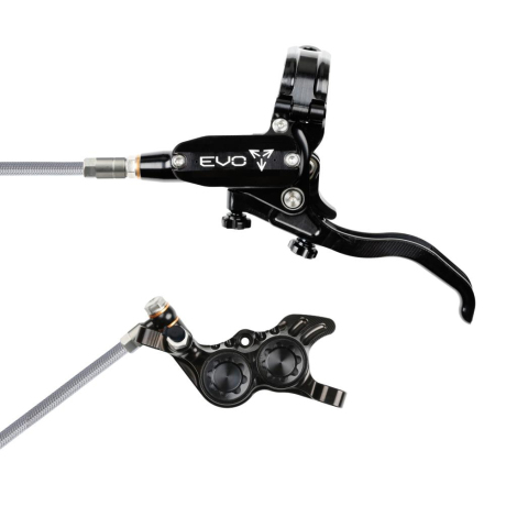 Image of Hope Tech 4 Evo GR4 Braided Disc Brake - Black / Colours - Black / No Rotor / Left / Braided Hose
