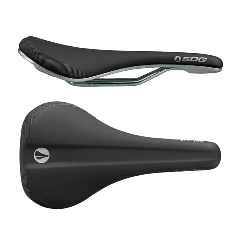 Merlin Cycles SDG Bel Air V3 Galactic Lux-Alloy Saddle - Black / Silver | FREE delivery over £60 & Easy Returns