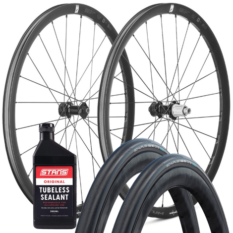 Fulcrum Soniq ALX Alloy Road Wheelset With FREE Schwalbe One 365 Performance TLR RaceGuard Folding Tyres & Stans 500ml Tubeless Sealant 