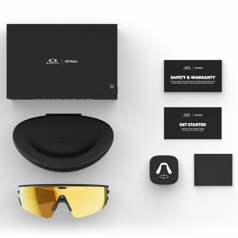 Image of Oakley Meta Vanguard AI Performance Sunglasses - Prizm 24k - Black / Prizm 24K / 0OW800104