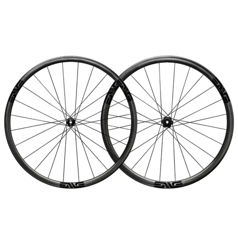 Merlin Cycles Enve SES 2.3 Innerdrive Disc Clincher Road Wheelset - 700c - Black Shimano 12mm Front - 142x12mm Rear Centerlock Pair 11-12 Speed Tubeless 700c | FREE delivery over £60 & Easy Returns