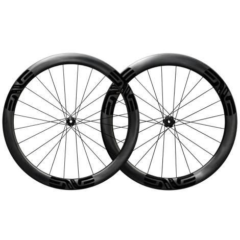 Merlin Cycles Enve SES 4.5 Chris King Disc Clincher Road Wheelset - 700c - Black / Shimano / 12mm Front - 142x12mm Rear / Pair / 11-12 Speed / Tubeless / 700c | FREE delivery over £60 & Easy Returns