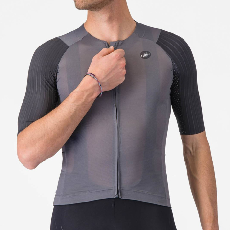 Merlin Cycles Castelli Aero Race 8S Short Sleeve Jersey - SS26 - Smoky Grey / Small | FREE delivery over £60 & Easy Returns