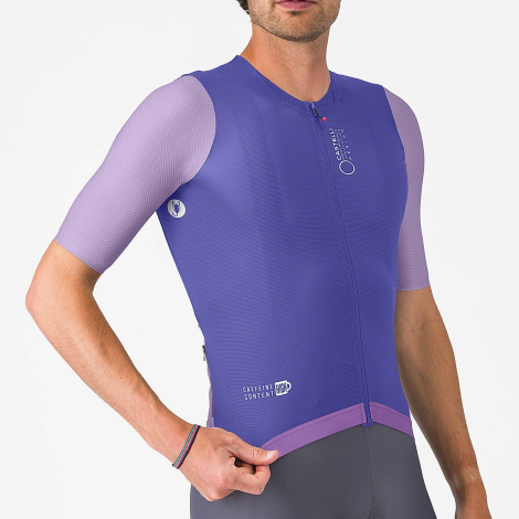 Image of Castelli Corretto Short Sleeve Jersey - SS26 - Ultraviolet / Purple Mist / White / 2XLarge