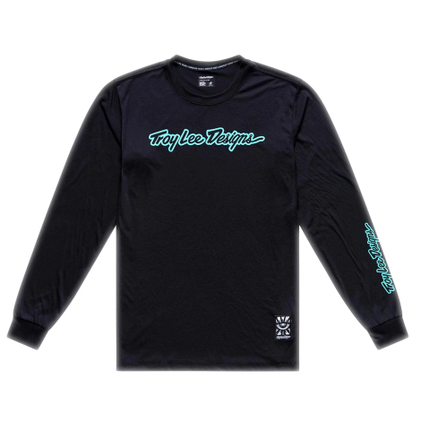 Merlin Cycles Troy Lee Designs Skyline Signature Long Sleeve Ride Jersey - Black / Teal / XLarge | FREE delivery over £60 & Easy Returns