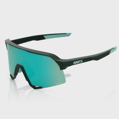 Merlin Cycles 100% S3 Sunglasses - HiPER Mirror Lens - Matte Juniper / HiPer Mint Mirror Lens | FREE delivery over £60 & Easy Returns