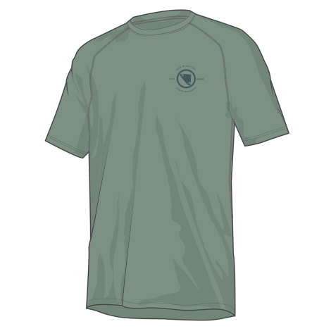 Merlin Cycles Endura Loop Short Sleeve Tech Tee - Green / 2XLarge | FREE delivery over £60 & Easy Returns