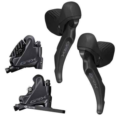 Shimano GRX RX610 Disc Brake STI's & RX400 Flat Mount Calipers - 1x12 Speed