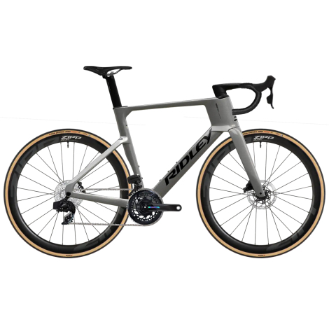 Merlin Cycles Ridley Bikes Ridley Noah 3.0 Force AXS Carbon Road Bike - Grey / Medium | FREE delivery over £60 & Easy Returns
