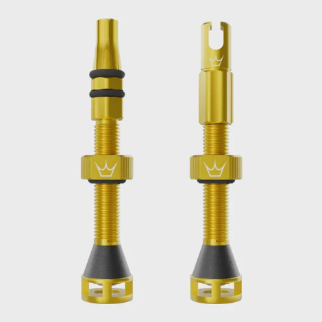 Merlin Cycles Peaty's Holeshot Fast Flow Tubeless Valves - 42mm - Gold / 42mm Valve | FREE delivery over £60 & Easy Returns