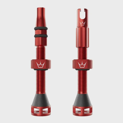 Merlin Cycles Peaty's Holeshot Fast Flow Tubeless Valves - 42mm - Red / 42mm Valve | FREE delivery over £60 & Easy Returns