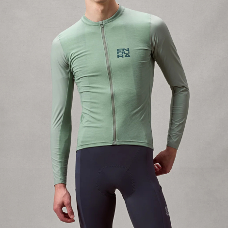 Merlin Cycles Endura Alltrack Ride Long Sleeve Gravel Jersey - Sage Green / Small | FREE delivery over £60 & Easy Returns
