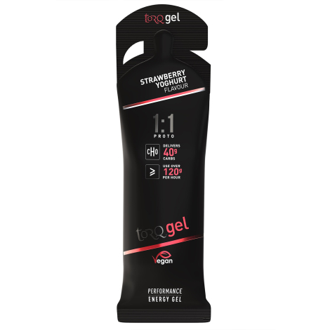 Merlin Cycles Torq TORQ Proto 1:1 Gel - Box of 12 - Strawberry Yoghurt / Box Of 12 | FREE delivery over £60 & Easy Returns