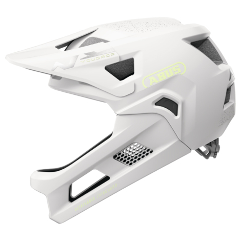 Merlin Cycles Abus Helmets Abus YOUDROP Full-Face Kids MTB Helmet - Lemon White / 48cm / 55cm | FREE delivery over £60 & Easy Returns