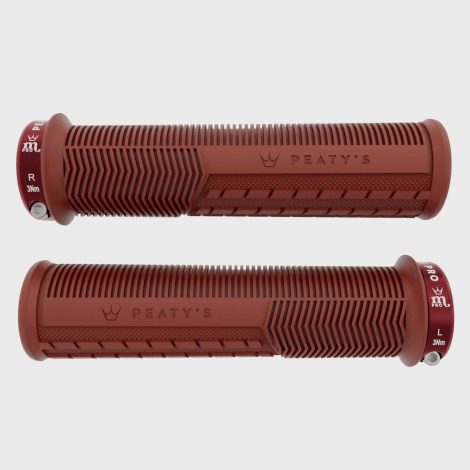 Merlin Cycles Peaty's Monarch Pro Mushroom Grip - Brick Red / Thick | FREE delivery over £60 & Easy Returns