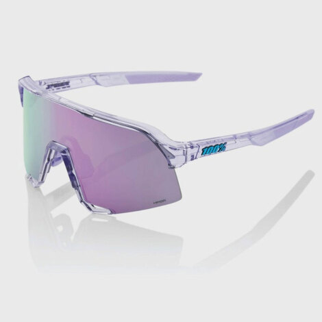 Merlin Cycles 100% S3 Sunglasses - HiPER Mirror Lens - Polished Translucent Lavender / HiPER Lavender Mirror Lens / Mirror Lens | FREE delivery over £60 & Easy Returns