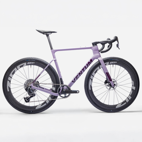 Merlin Cycles Ventum GS1 Force XPLR Carbon Gravel Bike - Lilac Splatter / Medium | FREE delivery over £60 & Easy Returns