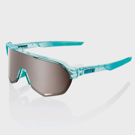 Merlin Cycles 100% S2 Glasses - HiPER Mirror Lens - Polished Translucent Mint  / HiPER Silver | FREE delivery over £60 & Easy Returns