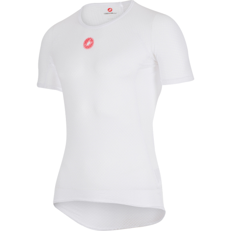 Image of Castelli Pro Issue Short Sleeve Base Layer in White, Size Large | Rutland Cycling