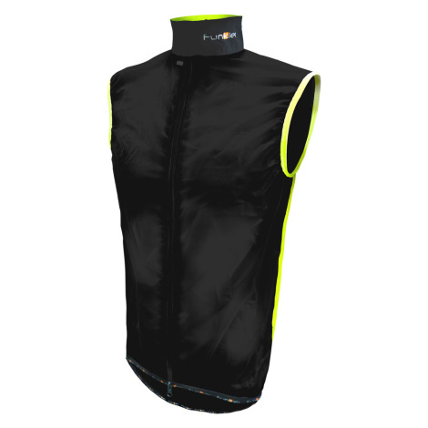 Funkier Evo Windbreaker Gilet - Black / Fluro Yellow / Small