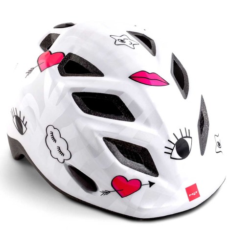Image of MET Elfo Kids Cycling Helmet - White Icons / One Size