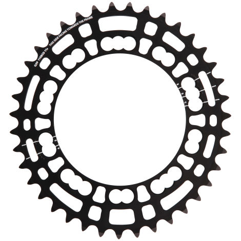 Rotor Q-Ring Chainring - 74 BCD - Black / 5 Arm, 74mm / 27 / Inner