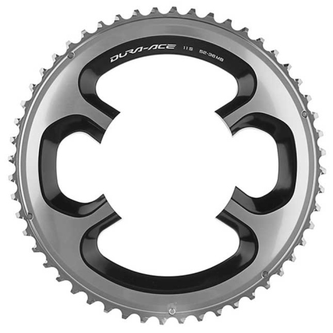 Shimano Dura Ace 9000 Chainrings - Black / 53 / 4 Arm, 110mm / 39T Inner