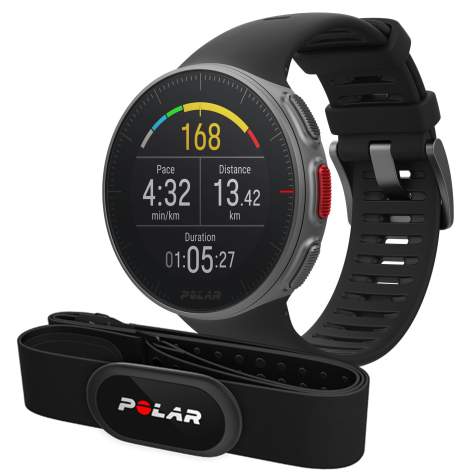 Image of Polar Vantage V GPS Sports Watch With Heart Rate Monitor - Black / GPS / M/L