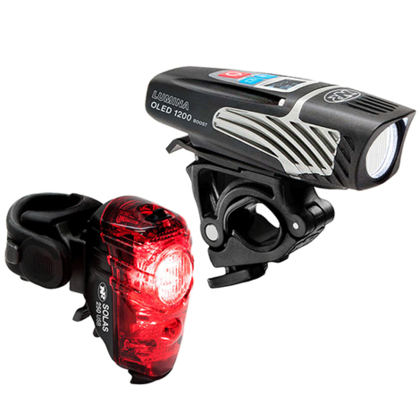 NITERIDER Lumina 1200 OLED Boost / Solas 250 Bike Light Set