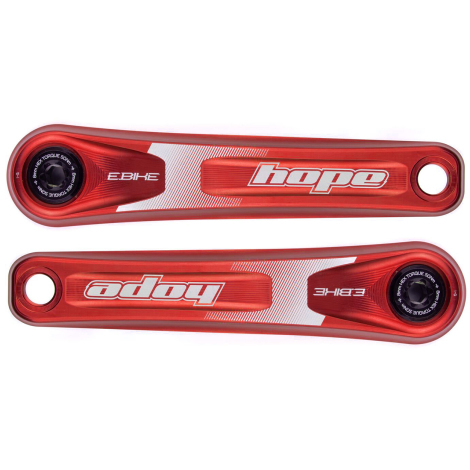 Image of Hope E-Bike Cranks - Red / 165mm