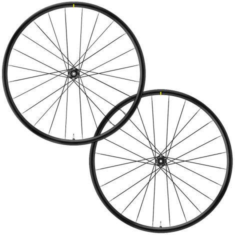 Mavic Aksium Elite Evo UST Disc Road Wheels - 2020 - Black / SRAM / Shimano / 12mm Front - 142x12mm Rear / Centerlock / Pair / 10-11 Speed / Clincher / 700c