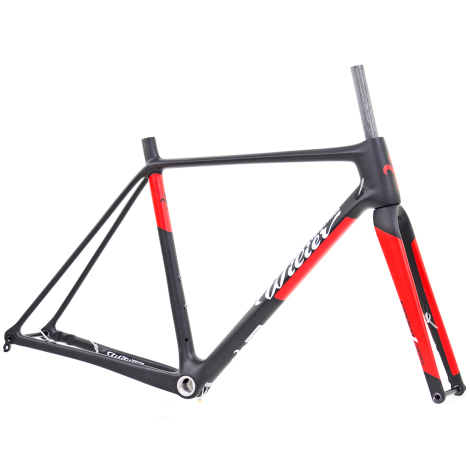 Image of Wilier Cento1 Cross Disc Carbon Cyclocross Frameset - Black / Red / XLarge
