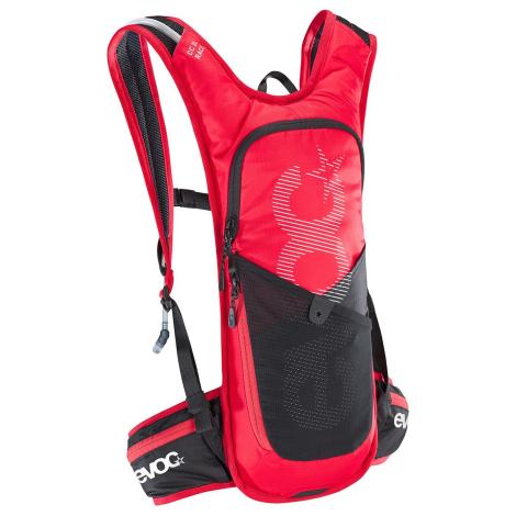 Image of Evoc CC 3L Race Backpack + 2L Bladder - Red - Black, Red - Black