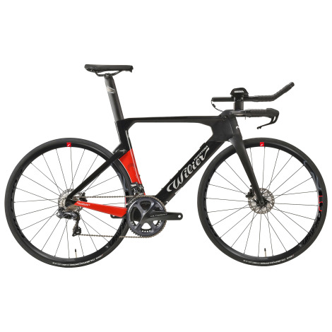 Image of Wilier Turbine Ultegra Di2 Triathlon Bike - Black / Red / Large / X-Large