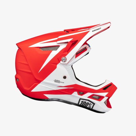 Image of 100% Aircraft Composite Full Face Helmet - Rapidbomb / Red / Small / 55cm / 56cm