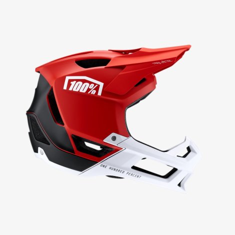 100% Trajecta Full Face Helmet - Red / Large / 58cm / 61cm