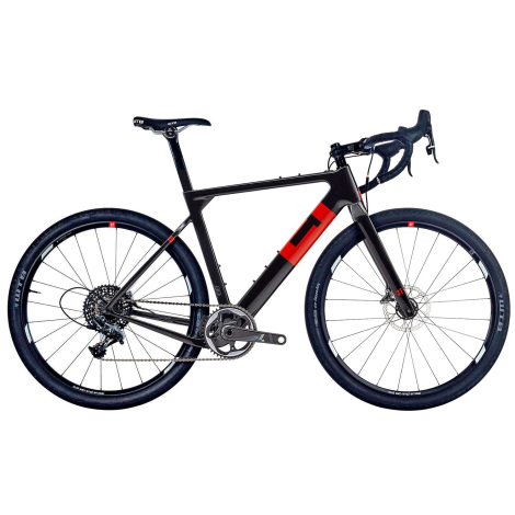 3T Exploro Team Force Gravel Bike - Gloss Black / Red / XLarge