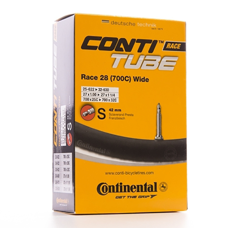 Image of Continental Race 28 Wide Inner Tube - 700c - 700c / 25mm / 32mm / Presta / 42mm Valve