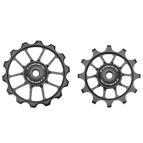 Image of Token Shuriken Oversized Pulley Jocket Wheel Set - Oil Slick / SRAM / 12 Speed / TBT Bearings