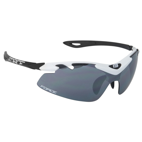Force Duke Cycling Sunglasses - White / Black Laser